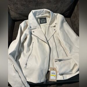 Levi’s vegan leather moto jacket, brand new